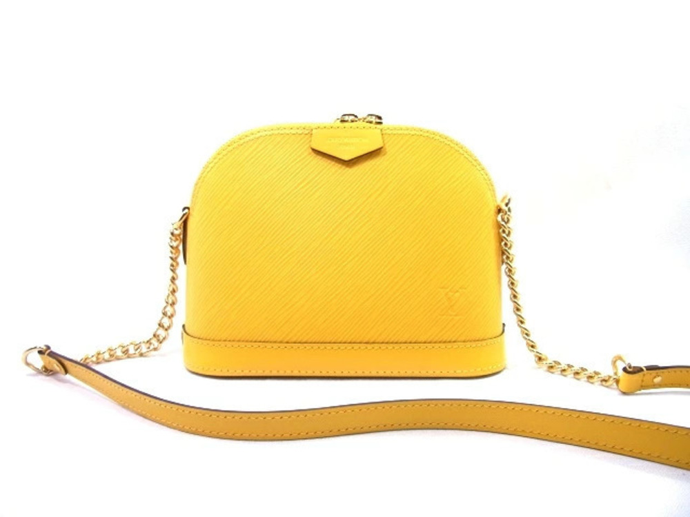 LOUIS VUITTON Bag Shoulder Alma Epi Citron Yellow